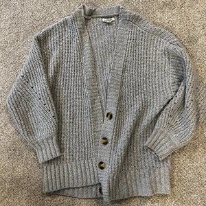 American Eagle Cardigan Sweater Medium Gray